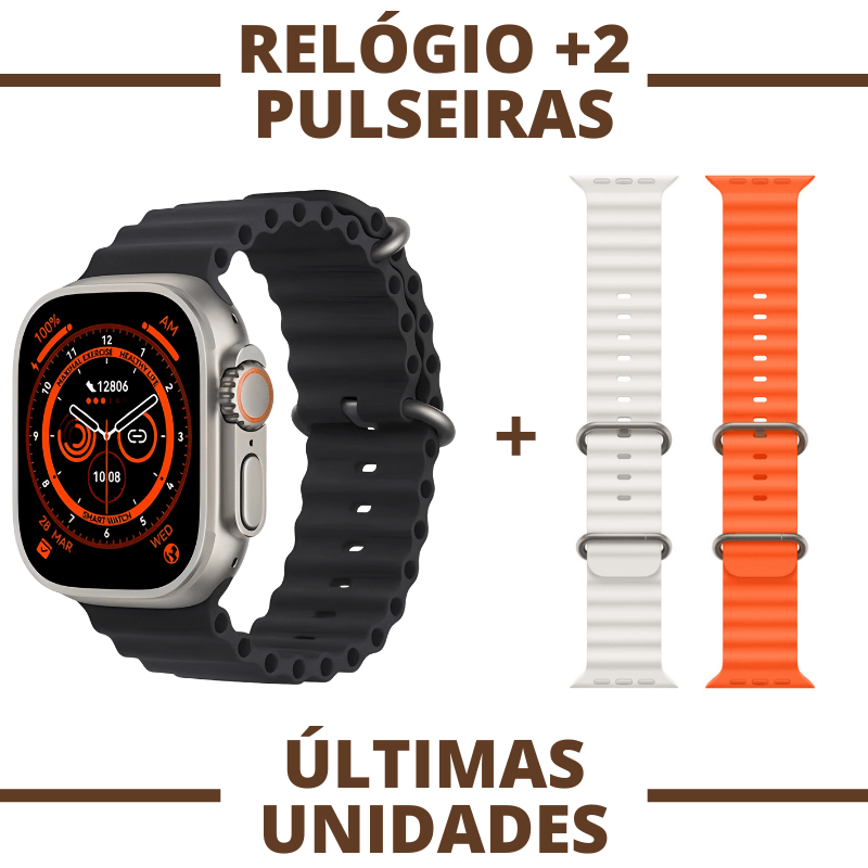 Relógio Inteligente G9 Ultra +2 Pulseiras Brinde